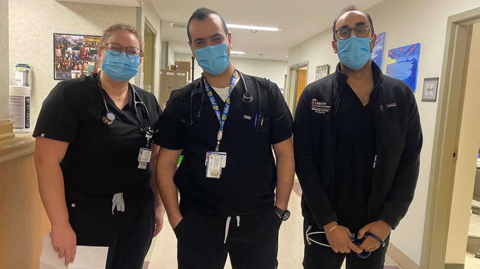 three doctors ready to see patients